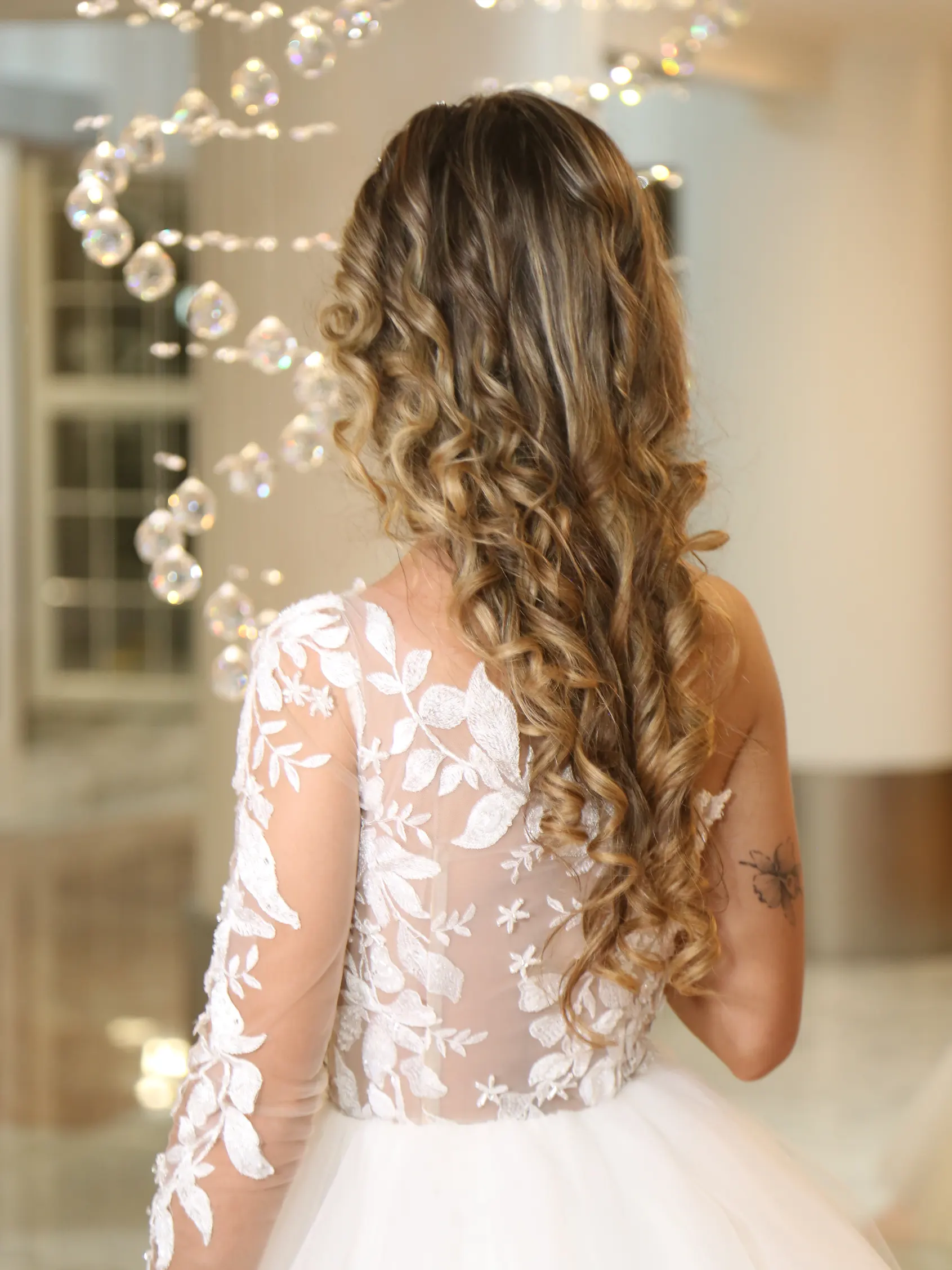 Espalda vestido de fiesta quinceañera